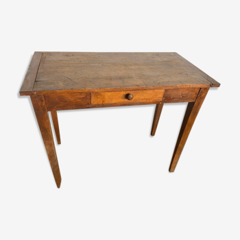 Solid oak desk with 1 drawer 90x48cm