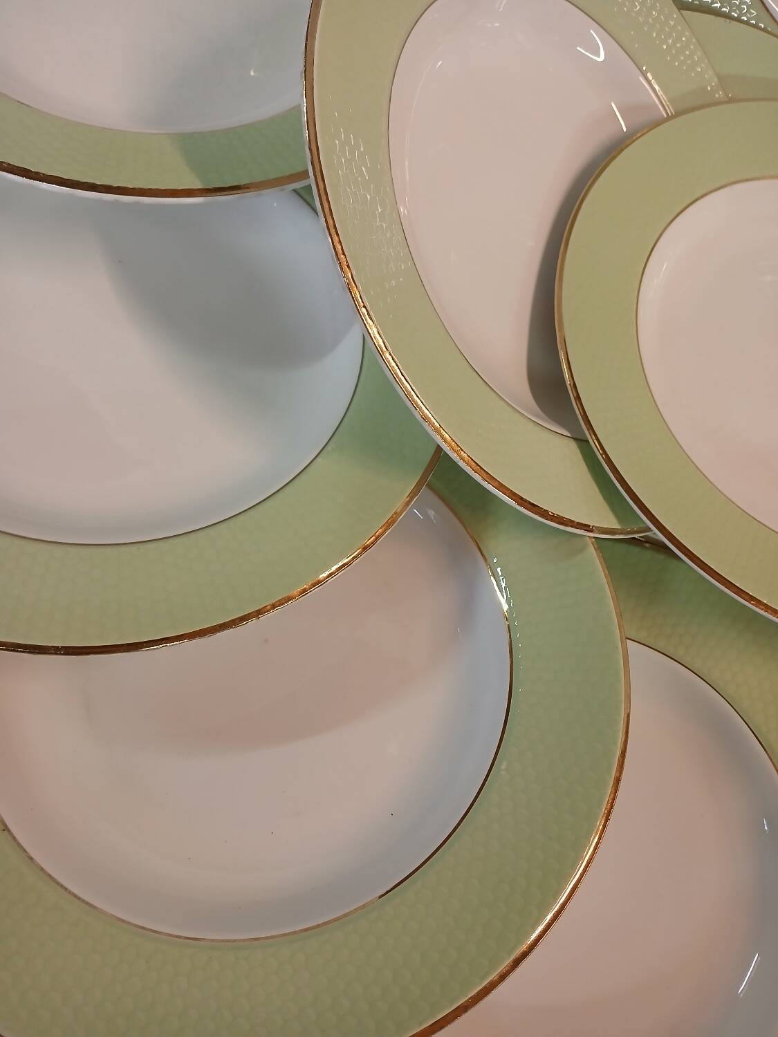 12 antique soup plates from L'Amandinoise