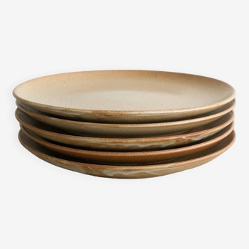 Assiettes plates en grès