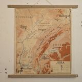 Geography map school map Jura and Massif Central