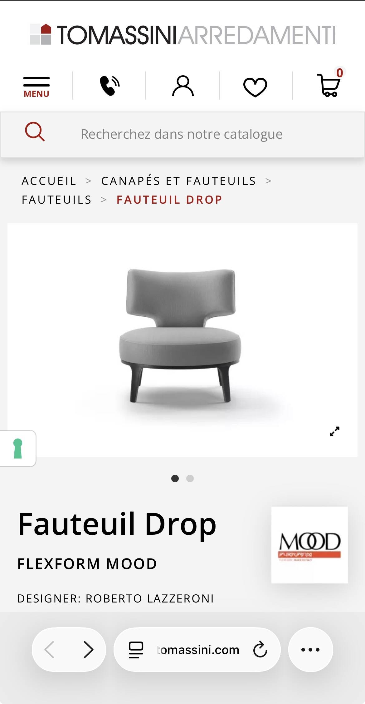 Fauteuil Drop flexform mood