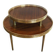 Tripod gueridon in neoclassical style made of mahogany, brass, and a golden metal base.
