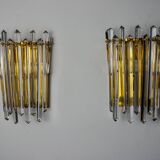 Pair of Kinkeldey wall lights, cut crystals, Germany, 1970