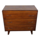 commode années 50 vintage trois tiroirs pieds compas