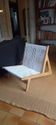 Wooden and rope armchair