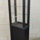 Old two-door shop showcase with black patina