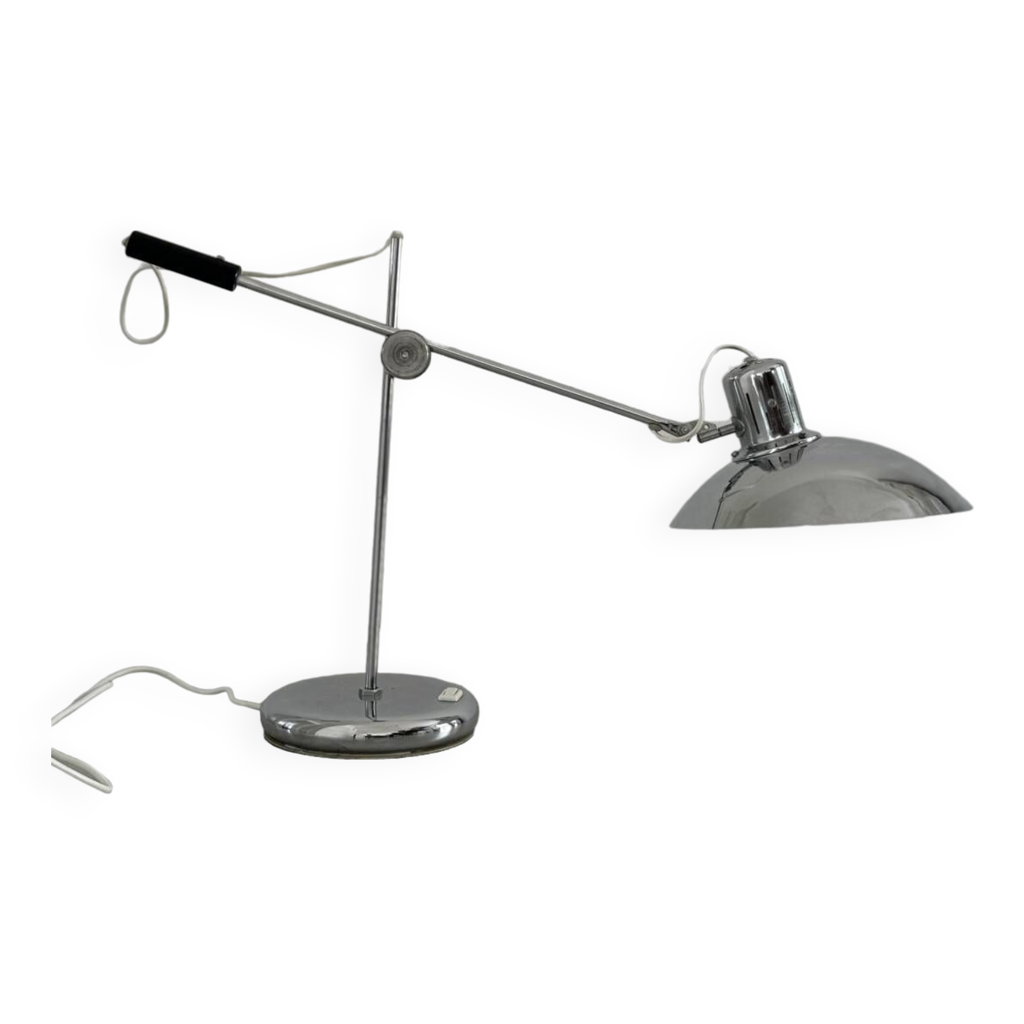 Pendulum lamp, space age design André Lavigne, Aluminor edition, France 1960