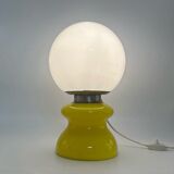 Vintage yellow opaline glass made in italy,60s