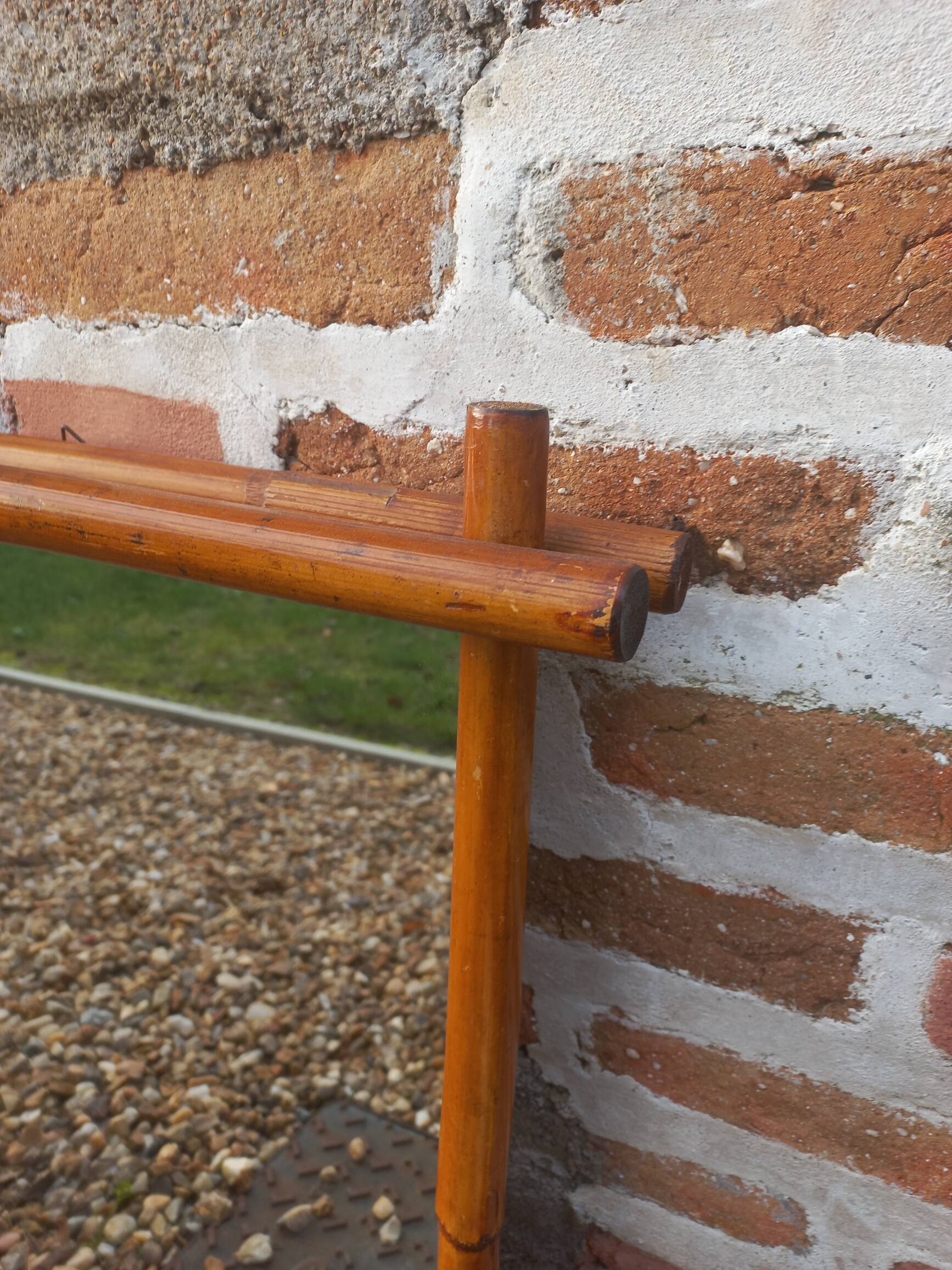 Miroir bambou vintage