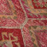 3x10 Red Pink Oriental Vintage Runner Rug, 95x317Cm