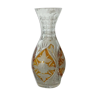 Vase en cristal de bohème taille jaune