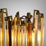 Pair of crystal sconces called "cascade" vintage murano by paolo venini