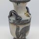 Roger Guérin (Bouffioulx) - Art Deco Vase Salt Glaze - Antelope Decor - 1930