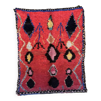 Tapis Marocain rouge - 152 x 193 cm