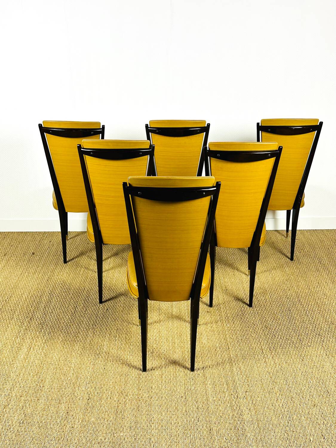 Set of 6 Art Deco chairs, France, 1940.