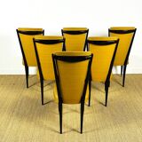 Set of 6 Art Deco chairs, France, 1940.