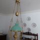 Suspension 19th bronze and green opaline