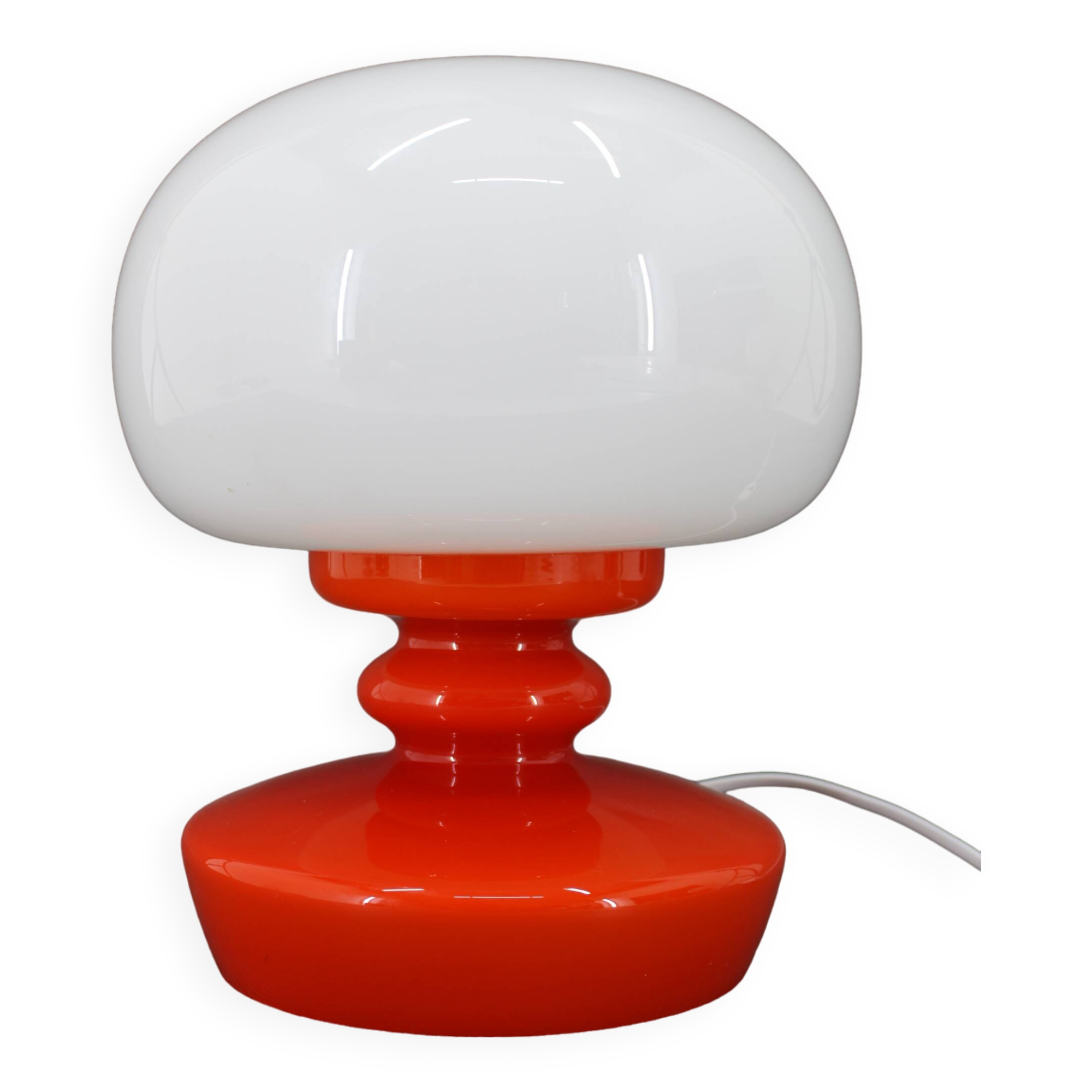 1970s Stepan Tabery Opaline Glass Table Lamp, Czechoslovakia