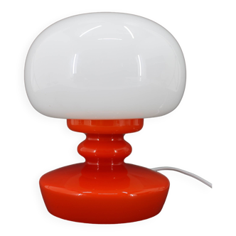 Lampe de table en verre opalin Stepan Tabery des années 1970, Tchécoslovaquie