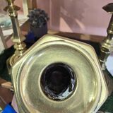 Pair of gilded brass candlesticks
