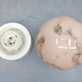 Vintage plafondlamp | Gemarmerd glas |  Groen