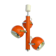 Chandelier with adjustable balls 70s model "eyeball" orange