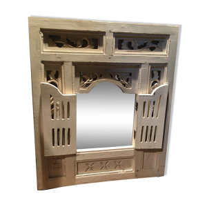 Miroir avec volets style colonial