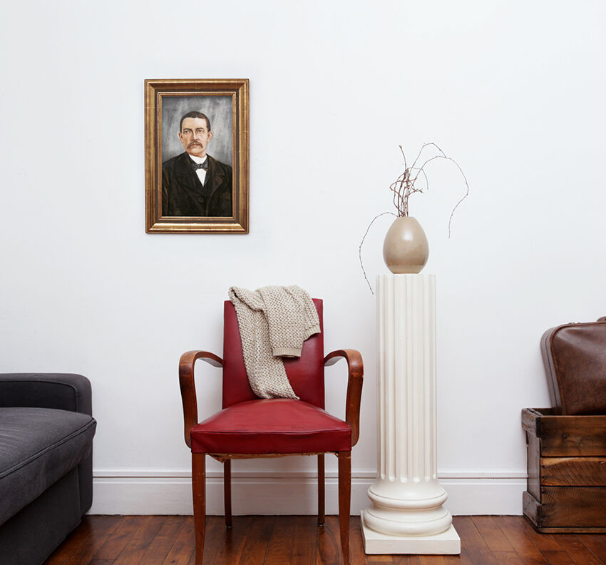 Portrait man pastel 1818 in gold frame