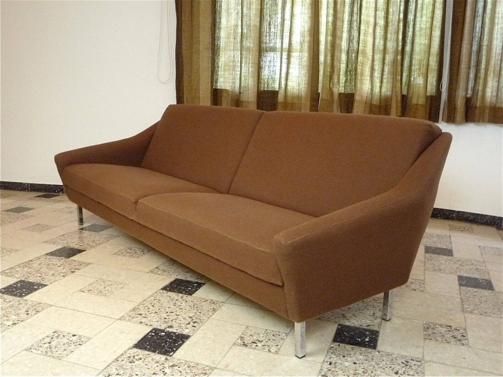 Modernist 4-seater sofa by Eddie Harlis for Hans Kaufeld, West-Germany 1958