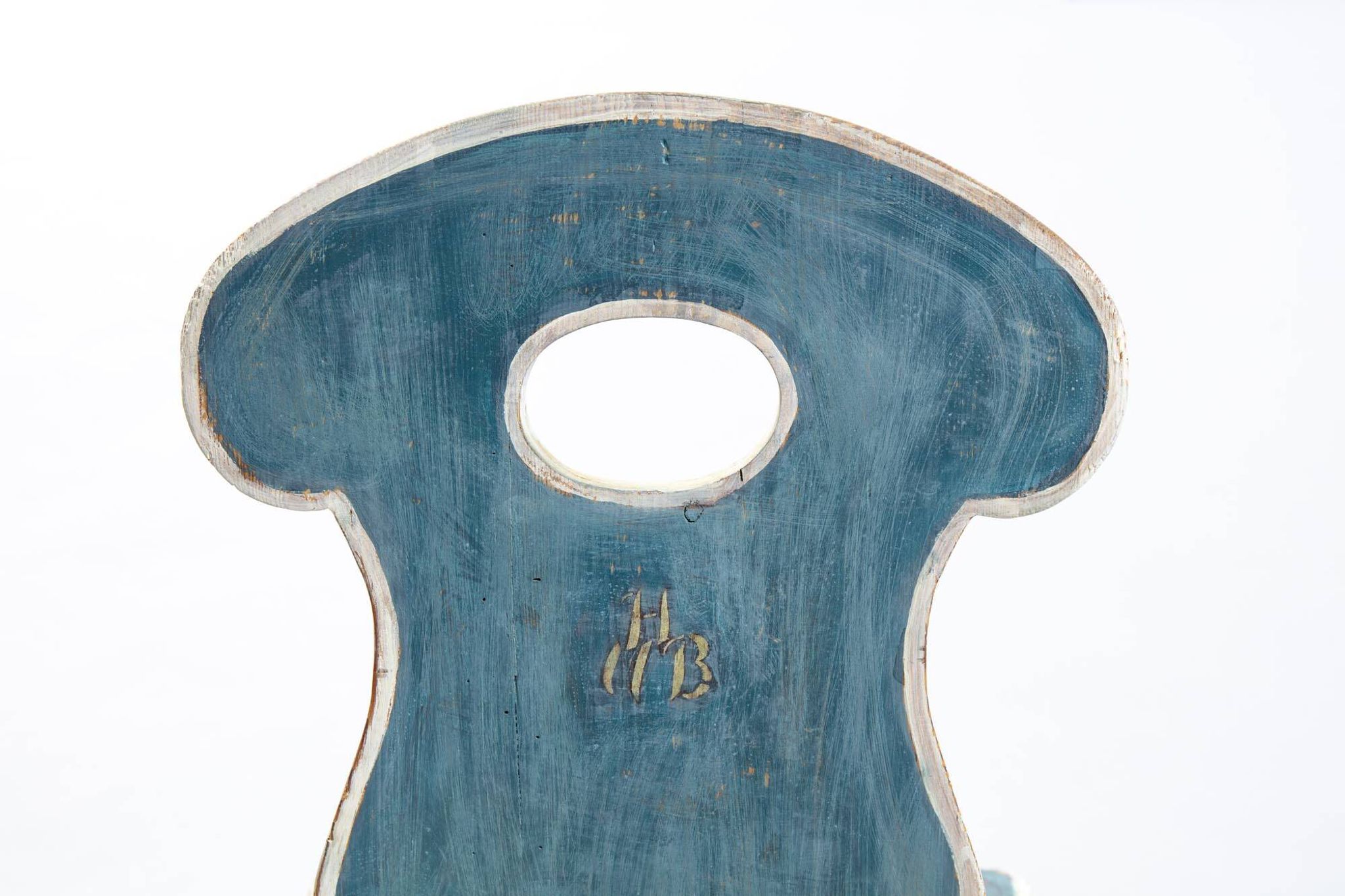 Chaise avec peinture florale vers 1900