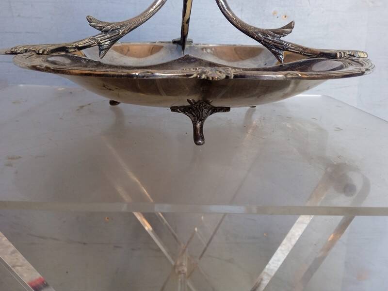 St Louis XV silver metal servant display - 2 hallmarks