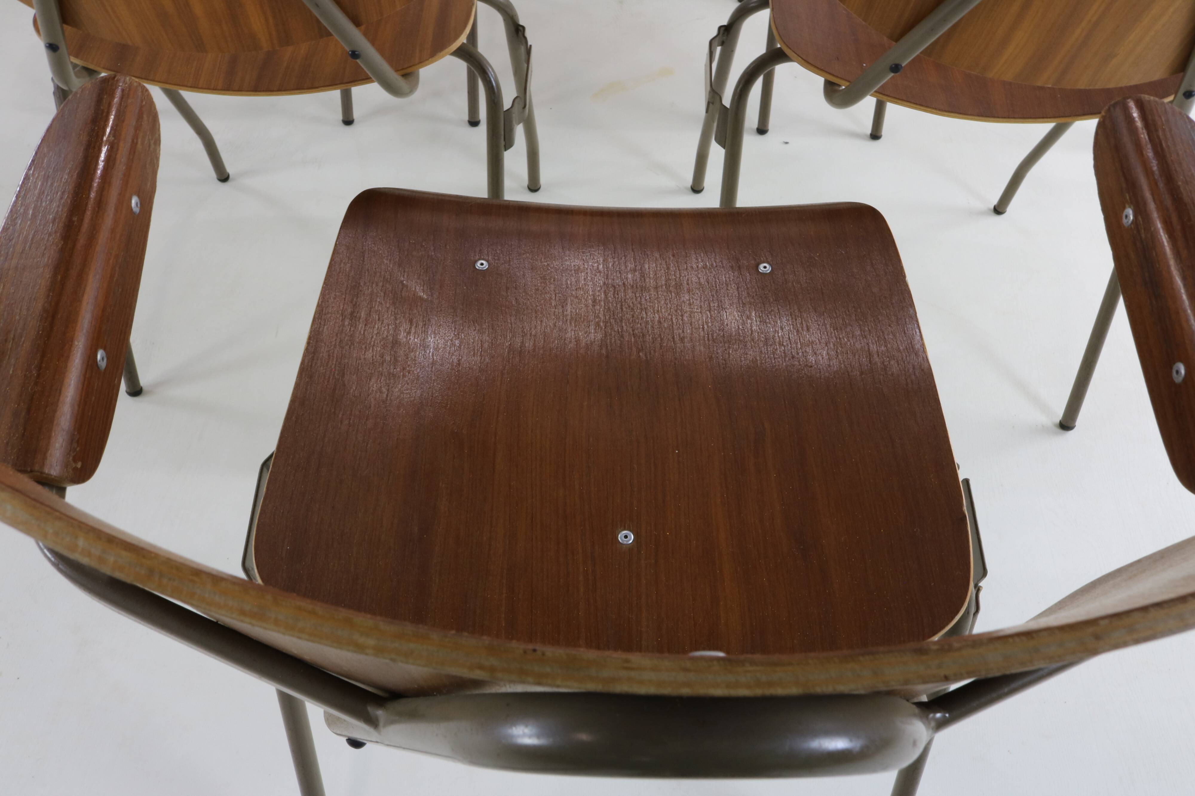 Set of six dining chairs by Kho Liang Ie for Car Katwijk