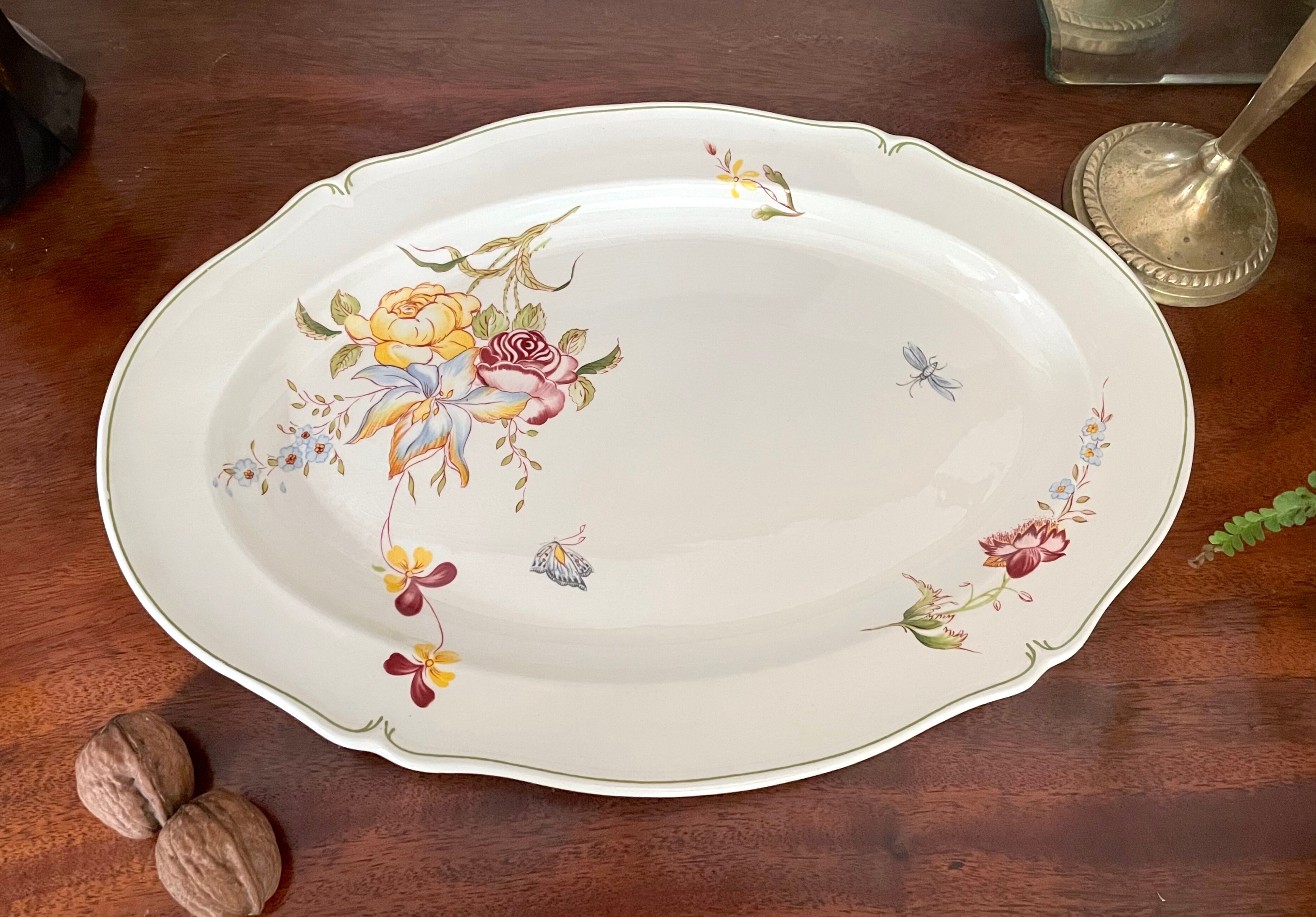 Oval plate in Ceramic of Gien model Montpellier