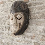 Ancient African mask (Tribe to be identified) Kwele Punu African tribal art