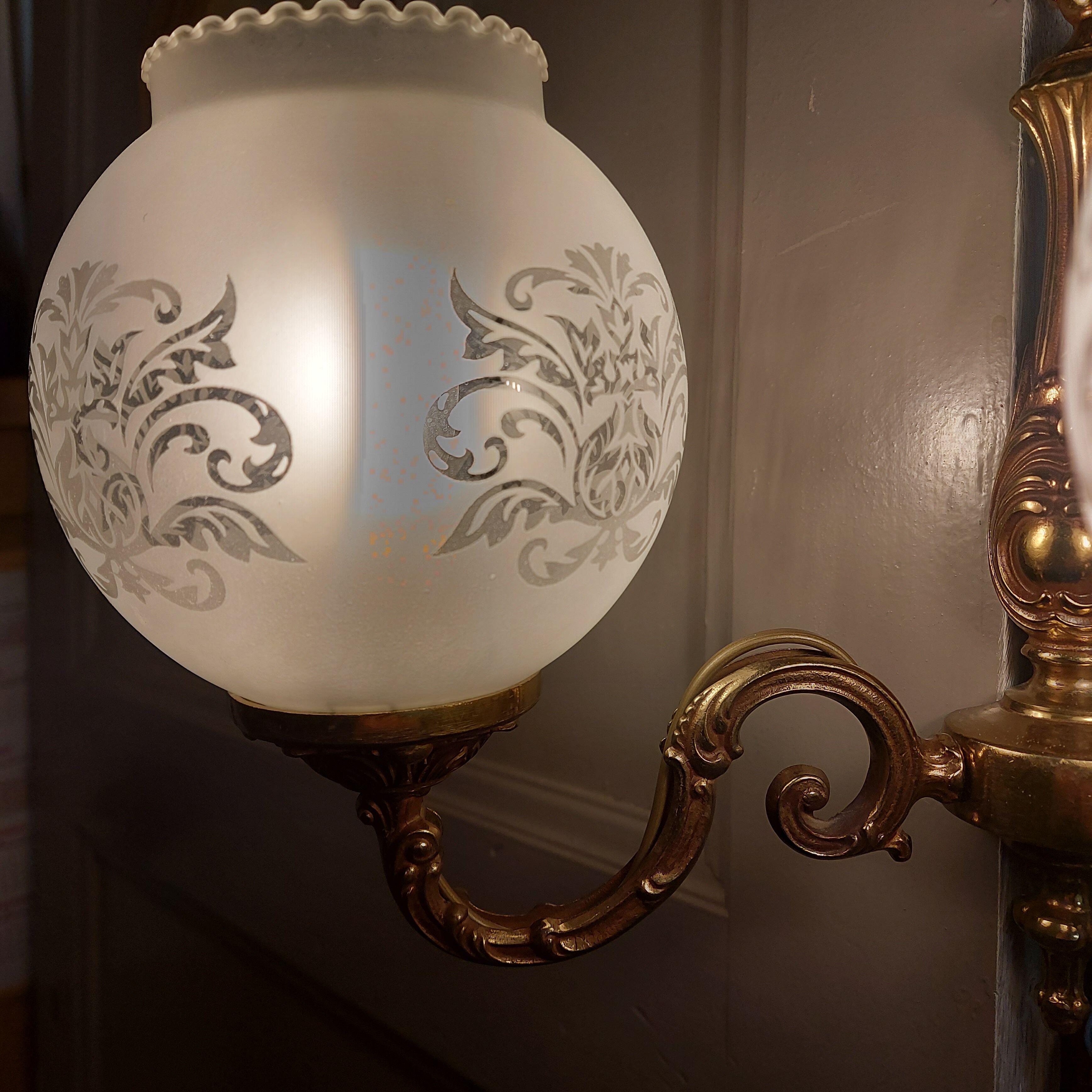 Brass wall sconce 70 years