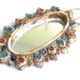 Mirror ceramic wheel, Vallauris, 60 years  - 22,3x14,5cm
