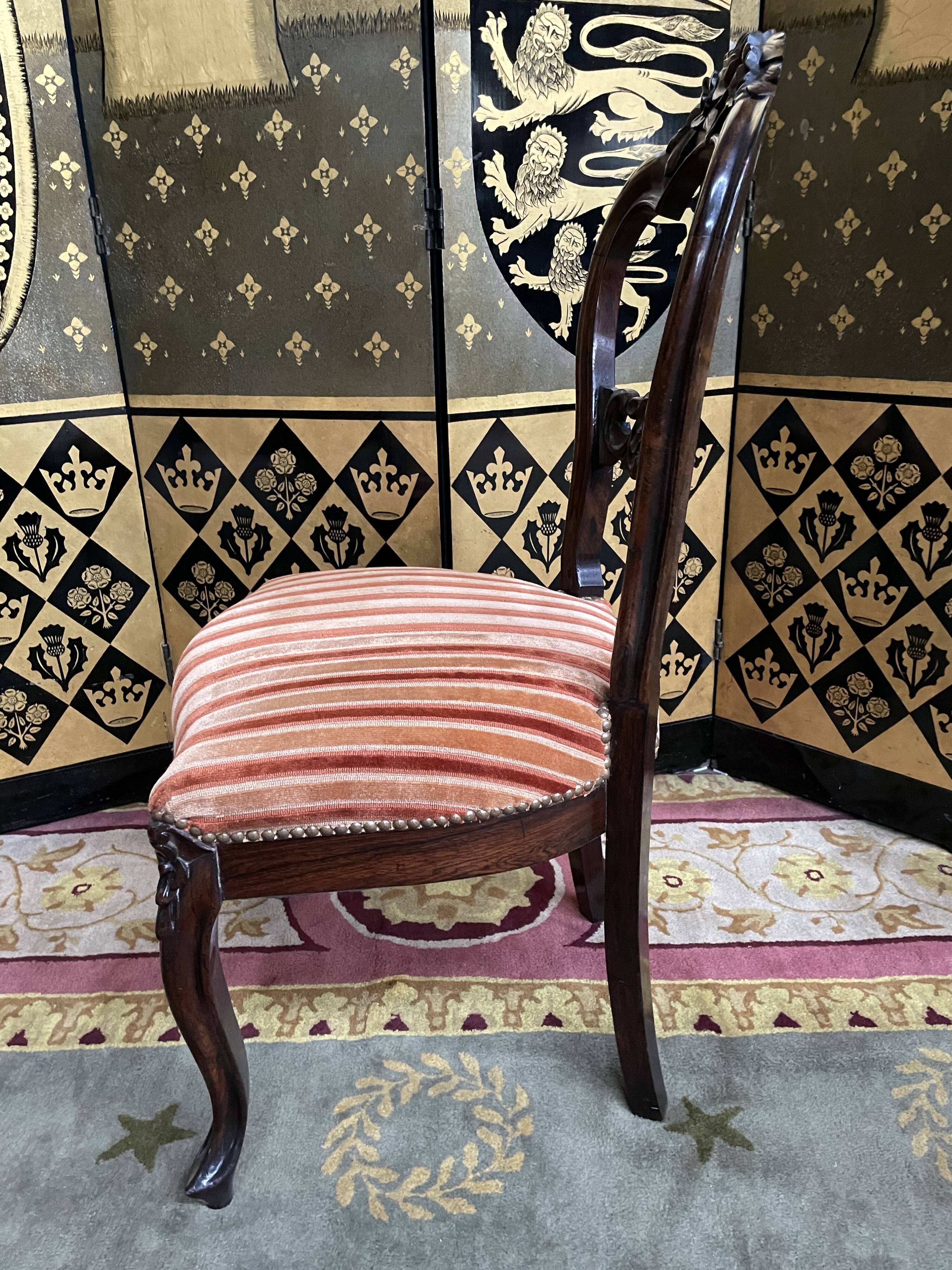 Suite de 6 chaises louis philippe en palissandre