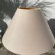 Wooden ball lamp with beige lampshade, 1980