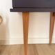 Vintage bedside table, tapered legs - Sèvres blue