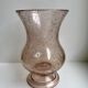 Bubbled glass vase from biot rose 60s-70s