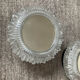 Pair of vintage sconces in molded glass 70s