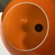 Vintage orange opaline pendant light, 1970s
