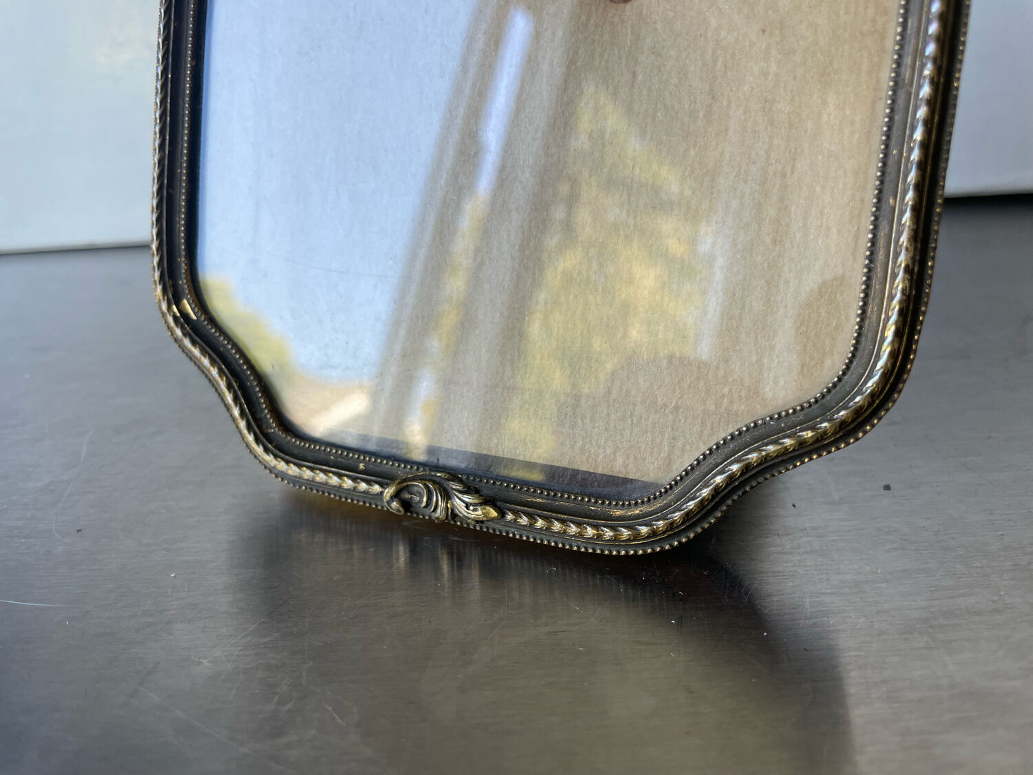 Cadre photo en métal de couleur or vintage 18 cm x 12,5 cm