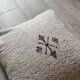 Light grey Moroccan cotton cushion