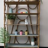 Vintage rattan shelf