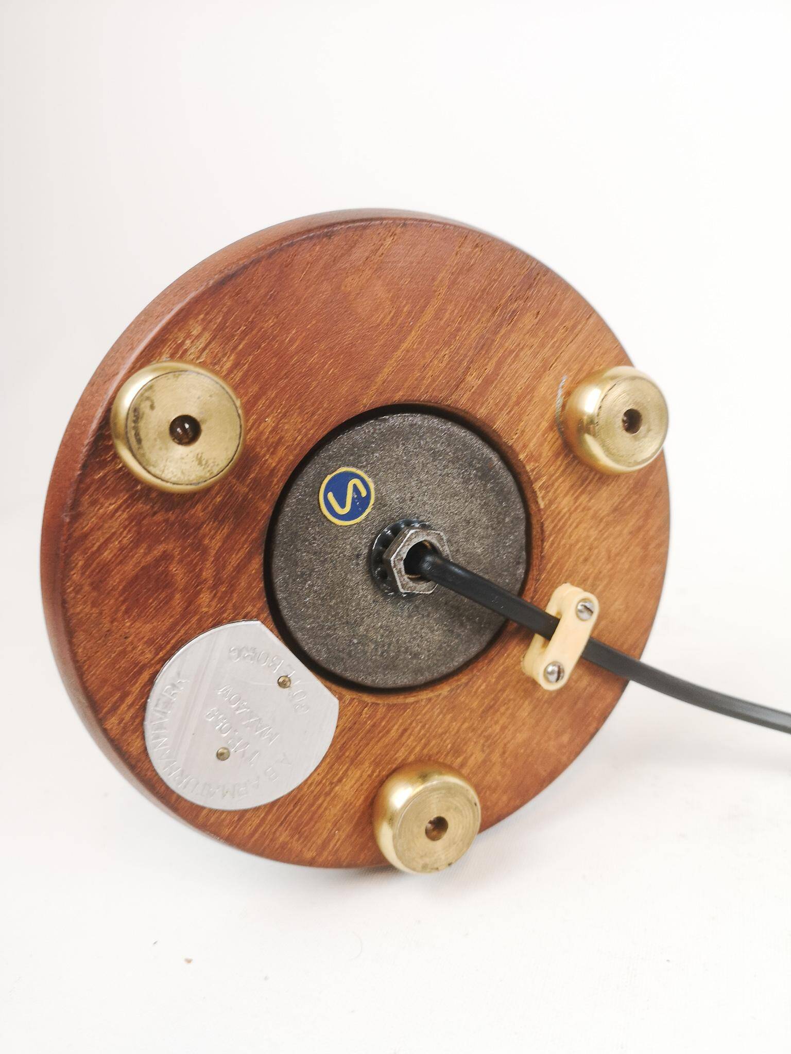 Teak and brass table lamp, mid-century, Sweden 1950s