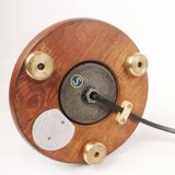 Teak and brass table lamp, mid-century, Sweden 1950s