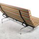 Compact sofa Eames Vitra Alexander Girard Miller stripe fabric