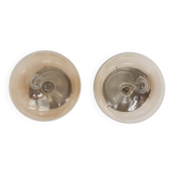 Set of two Dijkstra glass ceiling or wall lights “Drop” The Netherlands, 1960's