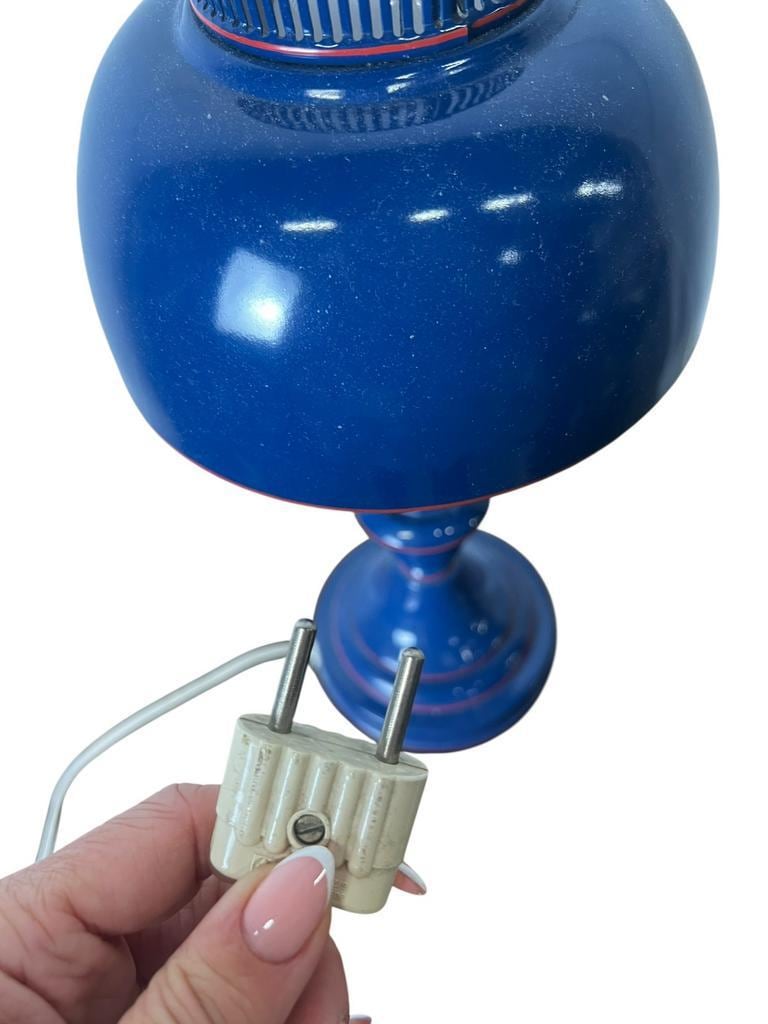 Mini vintage blue desk lamp